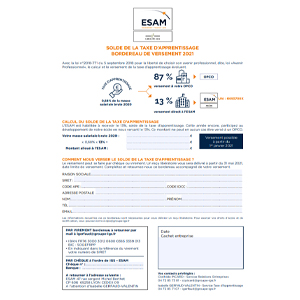Brochure taxe d'apprentissage