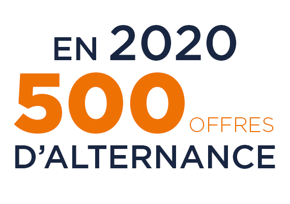 En 2020 500 offres d'alternance